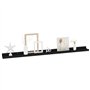 VidaXL Étagères murales 4 pcs Noir 100x9x3 cm
