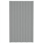 vidaXL 36x Panneaux de Toiture Tôles Profilées Panneaux de Toit d'Abris Garage Hangar Ecurie Extérieur Acier Galvanisé Gris 80x4