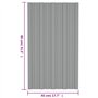 vidaXL 36x Panneaux de Toiture Tôles Profilées Panneaux de Toit d'Abris Garage Hangar Ecurie Extérieur Acier Galvanisé Gris 80x4