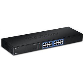 Trendnet TEG-S16G commutateur réseau Non-géré Noir