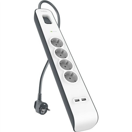 Rallonge 4 prises Schuko avec interrupteur Belkin BSV401VF2M-V2 (2 m)