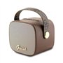 CG MOBILE Guess Haut-Parleur sans Fil avec poignée en Cuir PU 4G Script Logo