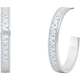 Boucles d´oreilles Femme Michael Kors LOGO HOOP Acier inoxydable Argenté