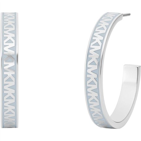 Boucles d´oreilles Femme Michael Kors LOGO HOOP Acier inoxydable Argenté