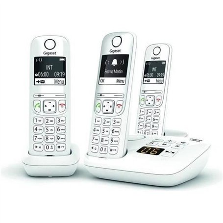 Téléphone Fixe AS690 A Trio Blanc - GIGASET - Monochrome - 20 tonalités de sonnerie - Mains libres