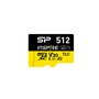 Carte Mémoire Micro SD avec Adaptateur Silicon Power SP512GBSTXLA2V1NSP 512 GB