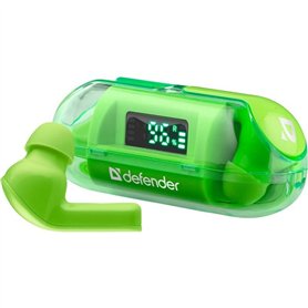 Écouteurs Sans Fil avec Étui de Charge Defender TWINS 916 Vert