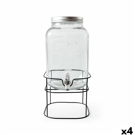 Distributeur de boissons La Mediterránea Rustik Métal verre 8 L 22 x 22 x 37 cm (4 Unités)