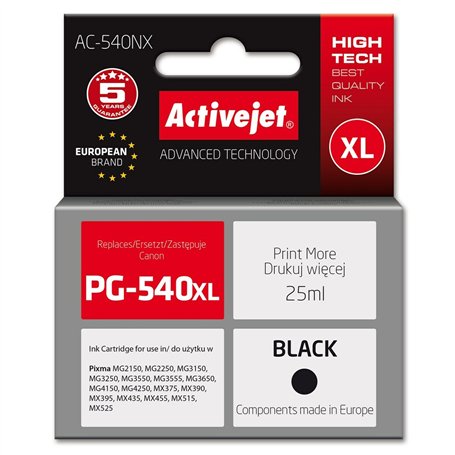 Cartouche d'Encre Compatible Activejet AC-540NX Noir