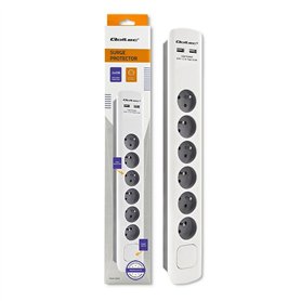Multiprise 6 Prises avec Interrupteur Qoltec 50294 (1