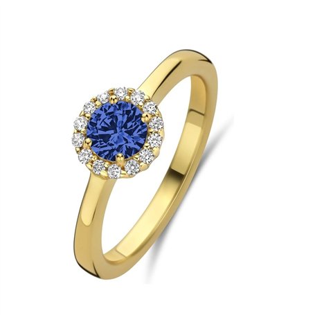 Bague Femme New Bling 9NB-1540-58 18 Doré Bleu