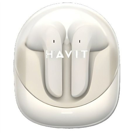 Écouteurs Sans Fil avec Étui de Charge Havit Modern Buds Beige