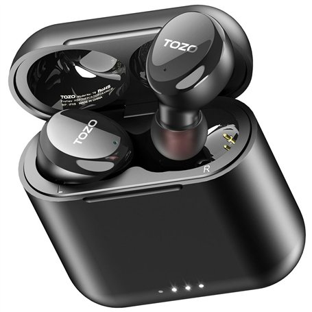 Écouteurs Sans Fil avec Étui de Charge TOZO T6S Noir