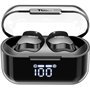 Écouteurs Sans Fil avec Étui de Charge TOZO T18 CRYSTAL BUDS Noir
