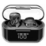 Écouteurs Sans Fil avec Étui de Charge TOZO T18 CRYSTAL BUDS Noir