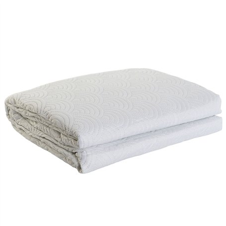 Couvre-lit DKD Home Decor Blanc Lit king size 270 x 270 x 1 cm