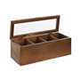 Boîte pour infusions Home ESPRIT Naturel Verre Bois d'acacia 26,5 x 9 x 9 cm