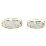 Jeux de plateaux Home ESPRIT Blanc Doré Moderne 30 x 30 x 6 cm (2 Unités)