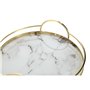 Jeux de plateaux Home ESPRIT Blanc Doré Moderne 30 x 30 x 6 cm (2 Unités)