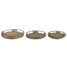 Jeux de plateaux Home ESPRIT Naturel Tropical 45 x 45 x 7 cm (3 Unités)