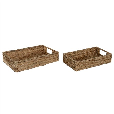 Jeux de plateaux Home ESPRIT Naturel Tropical 40 x 26 x 9 cm (2 Unités)