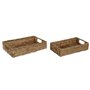 Jeux de plateaux Home ESPRIT Naturel Tropical 40 x 26 x 9 cm (2 Unités)