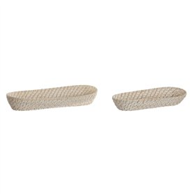 Jeux de plateaux Home ESPRIT Blanc Naturel 44 x 18 x 7 cm