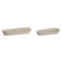 Jeux de plateaux Home ESPRIT Blanc Naturel 44 x 18 x 7 cm