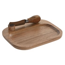 Planche à découper Home ESPRIT Acier inoxydable Acacia
