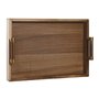 Plateau apéritif Home ESPRIT Doré Naturel Métal Acacia 39 x 26,5 x 8 cm