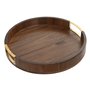 Plateau apéritif Home ESPRIT Doré Naturel Métal Acacia 35