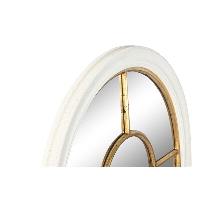 Image secondaire de Miroir mural Home ESPRIT Blanc Doré Fenêtre 68 x 4 x 128 cm