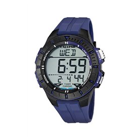 CALYPSO Watches-K5607/2-Montre Garçon-Quartz Digital-Alarme/Chronomètre/Eclairage-Bracelet Plastique Bleu