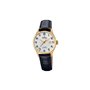 Festina Montre pour Femme F20011/5 Swiss Made Boîtier en Acier Inoxydable Doré Bracelet en Cuir Noir