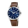 Festina Montre pour Homme F20025/3 Swiss Made Boîtier en Acier Inoxydable Gris Bracelet en Cuir Marron