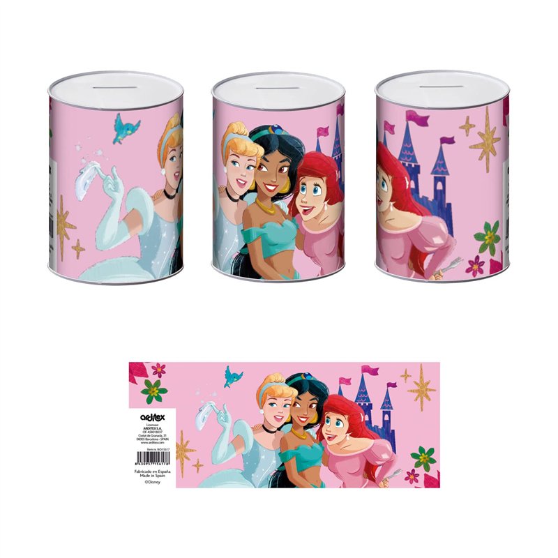 Tirelire - Disney Princesses - Taille S - 7.5x7.5x10 cm