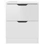vidaXL Comodini 2 pz Bianco Lucido 40x40x50 cm in Truciolato