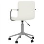 Bussandri Exclusive Chaise de bureau pivotante en cuir synthétique Blanc