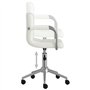 Bussandri Exclusive Chaise de bureau pivotante en cuir synthétique Blanc