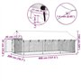 Bussandri Exclusive - chenil extérieur pour chien avec toit 400x200x150 cm