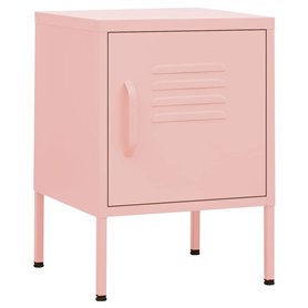vidaXL 2X Tables de Chevet Tables de Nuit Armoires de Chevet Armoires de Lit Chambre à Coucher Maison Intérieur Rose 35x35x51 cm