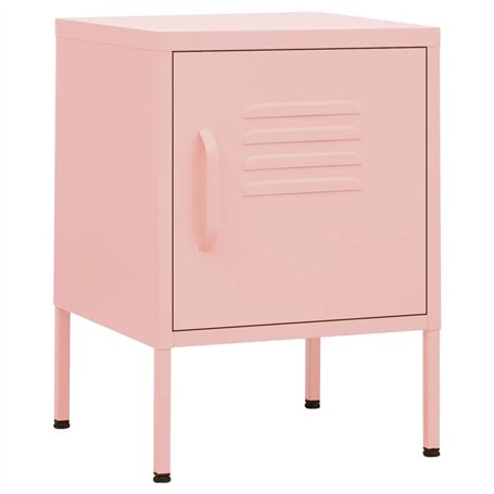 vidaXL 2X Tables de Chevet Tables de Nuit Armoires de Chevet Armoires de Lit Chambre à Coucher Maison Intérieur Rose 35x35x51 cm