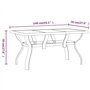 Bussandri Exclusive Table de jardin en acier et verre Marron et noir 140 x 70 x 70 cm