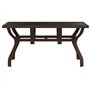 Bussandri Exclusive Table de jardin en acier et verre Marron et noir 140 x 70 x 70 cm