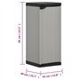 vidaXL Armoire de Rangement de Jardin 1 Étagère Armoire à Outils Meuble de Stockage Fournitures Ménagères Patio Extérieur Gris/N