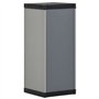 vidaXL Armoire de Rangement de Jardin 1 Étagère Armoire à Outils Meuble de Stockage Fournitures Ménagères Patio Extérieur Gris/N