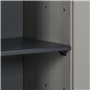 vidaXL Armoire de Rangement de Jardin 1 Étagère Armoire à Outils Meuble de Stockage Fournitures Ménagères Patio Extérieur Gris/N