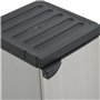 vidaXL Armoire de Rangement de Jardin 1 Étagère Armoire à Outils Meuble de Stockage Fournitures Ménagères Patio Extérieur Gris/N