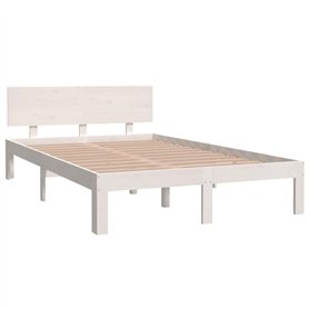 vidaXL Giroletto Bianco in Legno Massello di Pino 120x200 cm