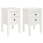 Bussandri Exclusive - Tables de chevet 2 pc 40x35x61
